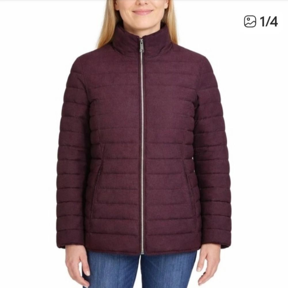 New Nautica Burgundy Puffer Jacket XL